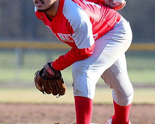 William D. Lewis The VindicatorChaney Michael Doucette pitcher(13) on the mound during 4-3-19 game with East at Pemberton.