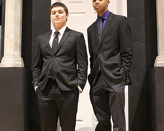 Neighbors | Abby Slanker.Ben Doss (left) and Jordan Simmons (right) both portray Rod Serling in the Canfield High School Players’ presentation of “The Twilight Zone” at 7 p.m. April 12-13, and at 2 p.m. on April 14.