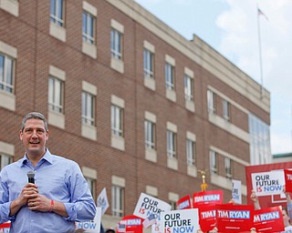 Tim Ryan speaks during his presidential kickoff rally on Federal Street Saturday afternoon. EMILY MATTHEWS | THE VINDICATOR