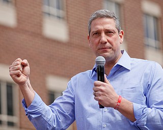 Tim Ryan speaks during his presidential kickoff rally on Federal Street Saturday afternoon. EMILY MATTHEWS | THE VINDICATOR