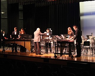 Neighbors | Abby Slanker.Under the direction of David Drevna, the Canfield  High School Symphonic Band Mallet Ensemble of Benjamin Janik, Brianna Remias, Ethan Scalzo, Meera Sethi, Tanner Tsvetkoff and Justin Tura performed “Farandole” from “L’Arlesienne” at the Winter Concert on March 5.