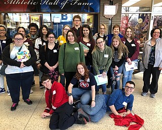 Neighbors | Submitted.Austintown tenth- through twelfth-graders attended YSU's 41st annual English Festival, including (front) Conor Murphy, Stephanie Mulligan, Juan Gomez; (middle) Ashley Fannin, Willow Keller, Sadie Hager, Mackenzie Kuhns, Jenna Rodgers; (back) Jiana Gearo, Susanna Suy Trigg,  Jadyn Glenn, Sujey Negrete, Emily Wildman, Dan VArley, Alaina Kapturasky, Dan Shrader, Patricia Hartsough, Elise Williams and Andrea Neff.