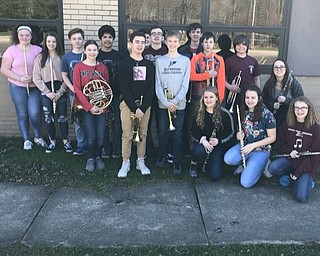 Neighbors | Submitted.Members of the Boardman Glenwood Middle School eighth-grade band participated in the Ohio Music Education Association District 5 Junior High School Solo and Ensemble competition on March 30. Pictured are, from left, (front) Anna Shevock, Abby Tatar, Julia Basista, Carli Hamilton, middle from left, Caleb Austin, Harris Campbell, Jason Sweder, Jacob Zenko, Morganne Evans; (back) Ben Ams, Anthony DeMain, Jacob Wolf, Daniel Csernik, Sydney Yauger and Autumn Slaven. Missing from photo are John Cagnina and AJ Nigro.