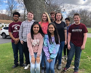 Neighbors | Submitted.Members of the Boardman Glenwood Middle School seventh- and eighth-grade choirs participated in the Ohio Music Education Association District 5 Junior High School Solo and Ensemble competition on March 30. Pictured are, from left, (front) Jene’e Hardy, Jasmine Le; (back) Andre Averette, Christopher Woods, Jenna Greene, Nevaeh Alkire, Samantha Moon, Marcella Johnson and Daniel Enright.