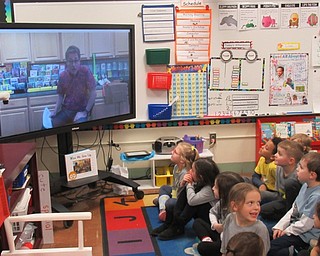 Neighbors | Jessica Harker.Kindergarten students in Candance Wright's class at Robinwood Elementary watched a video sent to them by musical artist Jack Hartmann.