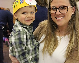 Neighbors | Abby Slanker.Maddox Clingan and his mom Samantha, of Canfield, showed off the Easter bunny crown he made at Mill Creek MetroParks Farm’s Breakfast with the Easter Bunny on April 13.
