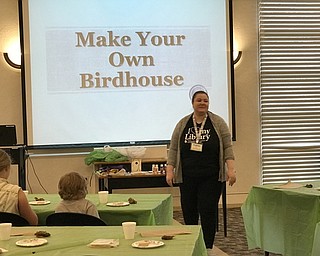 Neighbors | Jessica Harker.Librarian Amelia Dale hosted the first Build your own Birdhouse event on April 17 at the Austintown library.