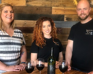 Audra Horton, left, who runs “Too” Hot Mamas, and Dani and Nate Wilson, who run Woodland Cellars, are among the organizers for Hubbard’s upcoming Shop Small Hubbard Spring Fling, which will highlight small businesses in the city and provide discounts and specials for the various stores and restaurants involved.