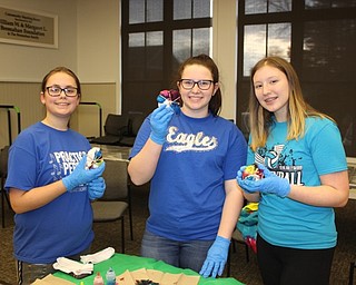 Neighbors | Abby Slanker.The Canfield library went totally tie dye for tweens and teens including, from left, Emily Gotch, Malaree Harper and Grace Ferris, of Hubbard, during which they tie dyed large handkerchiefs and socks on March 18.
