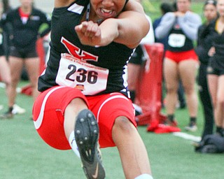 William D. Lewis the vindicator  YSU's Chontel Fils(236) competes in long jump