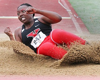 William D. Leiws The Vindicator  YSU's Chandler Killins(247) competes in long jump 5-4-19.