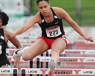 William D. Leiws The Vindicator  YSU's Destiny Washington in 100 hurdles