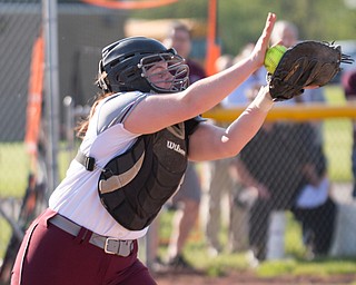 Boardman's Lauren Maughn catches a fly ball during their game against Canfield on Wednesday. Boardman won 6-0. EMILY MATTHEWS | THE VINDICATOR
