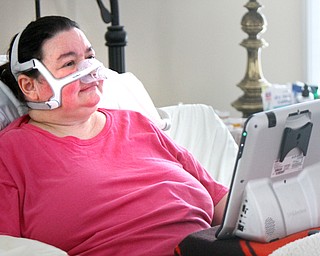 William D. Lewis The Vindicator  Christine Terlesky , who has ALS in her Boardman home 4-4-19.