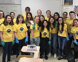 Neighbors | Submitted.Members of Poland Interact Club volunteered on April 25 to clean up the groups around Poland Seminary High School for Earth Day.
