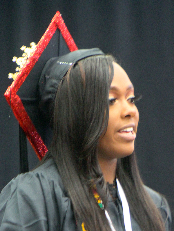 William D. Lewis the Vindicator  YSU grad Kyla N. Williams, student speaker at 5-10-19 commencement.