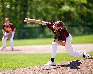 South Range's Nick Habeth pitches the ball during their game against Springfield on Saturday at Springfield High School. Springfield won in the 10th inning 9-8. EMILY MATTHEWS | THE VINDICATOR