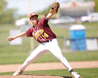 South Range's Nick Habeth pitches the ball during their game against Springfield on Saturday at Springfield High School. Springfield won in the 10th inning 9-8. EMILY MATTHEWS | THE VINDICATOR