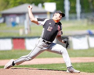 Springfield's Shane Eynon pitches the ball during their game against South Range on Saturday at Springfield High School. Springfield won in the 10th inning 9-8. EMILY MATTHEWS | THE VINDICATOR