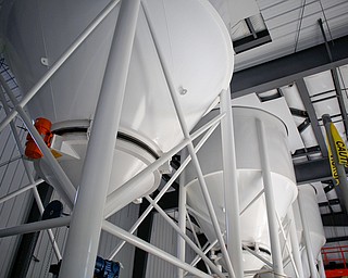 New silos are part of the renovations at the Aqua Ohio water plant in Poland. EMILY MATTHEWS | THE VINDICATOR