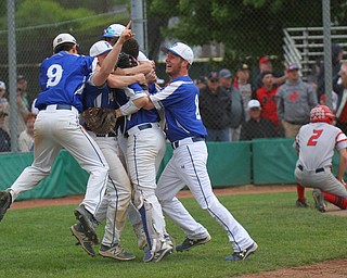 William D. Lewis The Vindictor Poland playerw celebrate after defeating Nilew 8-7 at Cene.