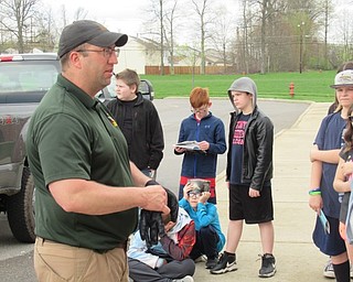 Neighbors | Jessica Harker.Ohio Department of Wildlife employees visited students in three classes at Austintown Intermediate School April 23 to teach students about local fish species.