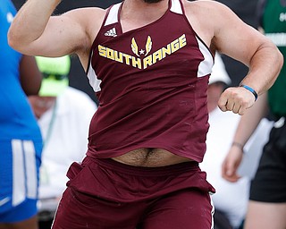 AUSTINTOWN, OHISot putO - May 24, 2019: Track & Field  D2 Region at Austintown-Fitch High School. .Boys Shot Put. South Range's Jordan Lowery finishes wins with a throw of 49-09.25 feet. Photo by MICHAEL G. TAYLOR | THE VINDICATOR