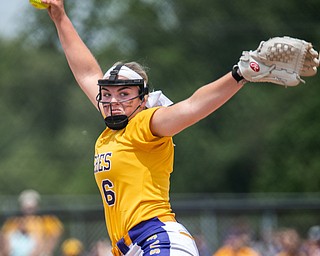 DIANNA OATRIDGE | THE VINDICATOR  Champion's Allison Smith (6) prepares to deliver a pitch during the Division III Regional Final against Northwestern on Saturday in Massillon.