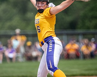 DIANNA OATRIDGE | THE VINDICATOR  Champion's Allison Smith (6) prepares to deliver a pitch during the Division III Regional Final against Northwestern on Saturday in Massillon.