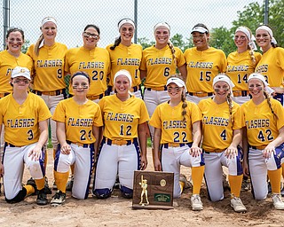 DIANNA OATRIDGE | THE VINDICATOR  The Champion softball team won the Division III Regional Championship by defeating Northwestern, 3-0, on Saturday in Massillon.