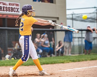 DIANNA OATRIDGE | THE VINDICATOR Champion's Carli Swipas takes a swing during the Division III Regional Final against Northwestern on Saturday in Massillon. Champion won 3-0.