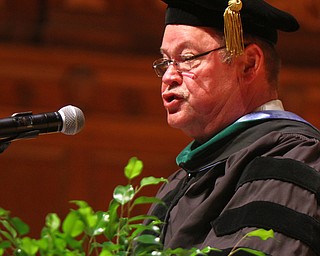 William D. Lewis the Vindicator Ursuline graduation speaker Dr. James T.Kerrigan delivers commencement address 5-26 at Stambaugh.