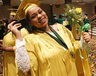 William D. Lewis the Vindicator Ursuline grad Samantha Dodson is all smiles as she prepares for commencement 5-26 at Stambaugh.