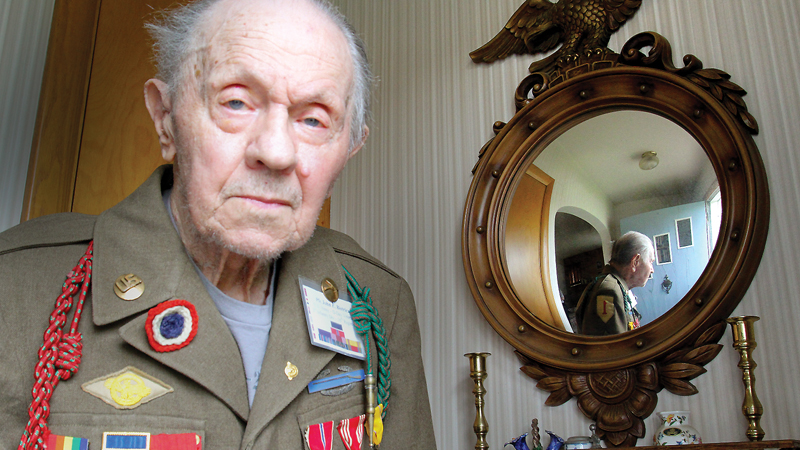 John Bistrica of Youngstown was at D-Day still can wear his army uniform.