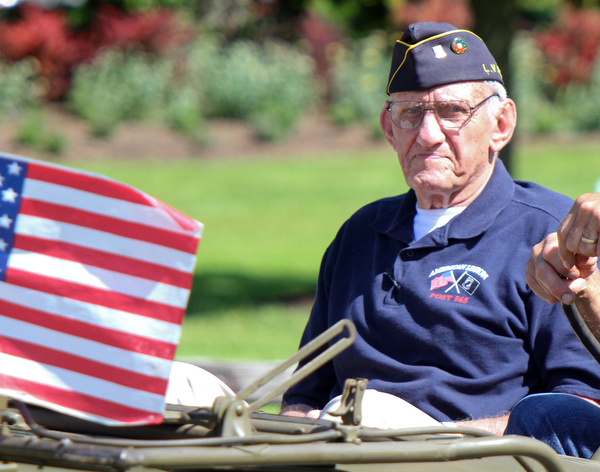 William D. Lewis The Vindicator  John Curea, a member of Boarman Memorial American Legion Post 565, rode in a jeep for the Memorial Day Parade 5-27-19.