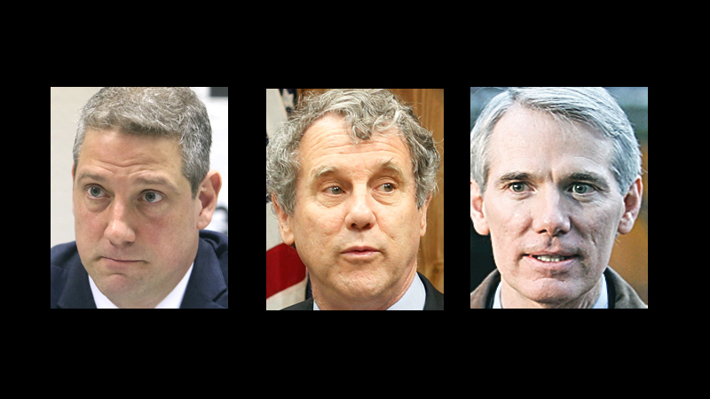 U.S. Rep. Tim Ryan of Howland, left, U.S. Sen. Sherrod Brown, D, and U.S. Sen. Rob Portman, R, meet Wednesday in Washington with General Motors CEO Mary Barra to discuss GM's plan for the idled Lordstown Assembly Plant.