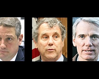 U.S. Rep. Tim Ryan of Howland, left, U.S. Sen. Sherrod Brown, D, and U.S. Sen. Rob Portman, R, meet Wednesday in Washington with General Motors CEO Mary Barra to discuss GM's plan for the idled Lordstown Assembly Plant.