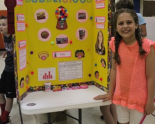 Neighbors | Abby Slanker.A fourth-grade Hilltop Elementary School student answered the question of which bubble gum brand blows the biggest bubble for her science experiment displayed at the school’s annual Science Fair on May 24.