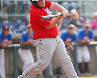Trumbull County's Wolfgang Wildman, of Chalker, swings at the ball during the 2019 High School Valley All Star Classic against Mahoning County at Eastwood Field on Friday evening. EMILY MATTHEWS | THE VINDICATOR