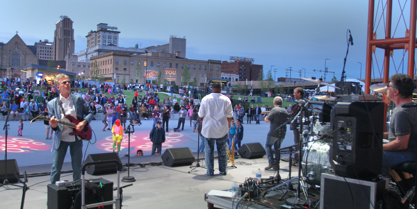 William D. Lewis the Vindicator  The Sensations rock the crowd during opening night 6-14-19 for Amphitheater