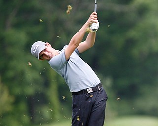 Erik Plenge, of Lima, Peru, drives the ball during the second round of the Mahoning Valley Hospital Foundation Junior All-Star AJGA tournament at Mill Creek Golf Course on Wednesday. EMILY MATTHEWS | THE VINDICATOR