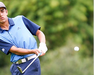 Dhruv Kumar of Novi, Mich., hits the ball during the second round of the Mahoning Valley Hospital Foundation Junior All-Star AJGA tournament at Mill Creek Golf Course on Wednesday.