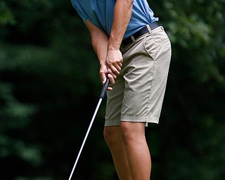 Jiakai Chen, of Guangzhou, China, puts the ball during the second round of the Mahoning Valley Hospital Foundation Junior All-Star AJGA tournament at Mill Creek Golf Course on Wednesday. EMILY MATTHEWS | THE VINDICATOR