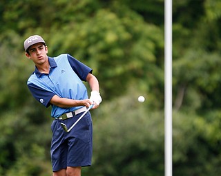 Dhruv Kumar, of Novi, Michigan, hits the ball during the second round of the Mahoning Valley Hospital Foundation Junior All-Star AJGA tournament at Mill Creek Golf Course on Wednesday. EMILY MATTHEWS | THE VINDICATOR