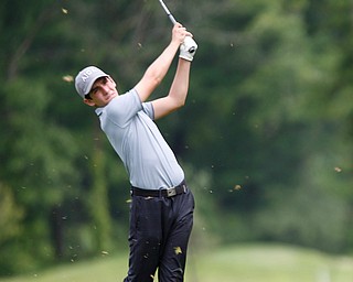 Erik Plenge, of Lima, Peru, drives the ball during the second round of the Mahoning Valley Hospital Foundation Junior All-Star AJGA tournament at Mill Creek Golf Course on Wednesday. EMILY MATTHEWS | THE VINDICATOR