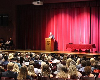 Neighbors | Abby Slanker.Jim Cossler of the Youngstown Business Incubator served as keynote speaker at the Canfield High School Parent Teacher Association Academics Award Program on May 2.