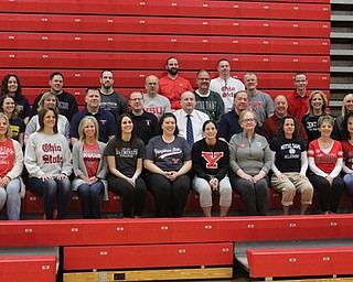 Neighbors | Abby Slanker.In support of Canfield High School seniors, members of the faculty and staff also celebrated National College Decision Day by wearing their college or university alumni gear on May 1.