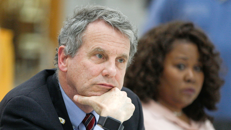 U.S. Sen. Sherrod Brown has reintroduced a bill to require companies to identify the state and country where its workers are located, so that people can know what companies are sending jobs overseas.