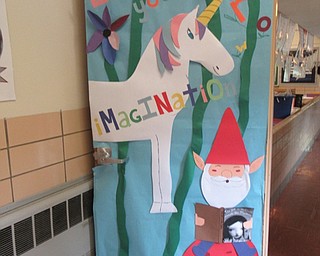 Neighbors | Jessica Harker .A number of doors in Stadium Drive Elementary School were decorated to match books during the school's celebration of Right to Read week on May 9.