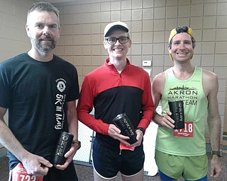Neighbors | Submitted.The 2019 Austintown Lions club 5K Run overall men's winners were, from left, Bob Floor - third place, Luke Hickman - first place and Jonathan “Scooby” Bolha - second place.